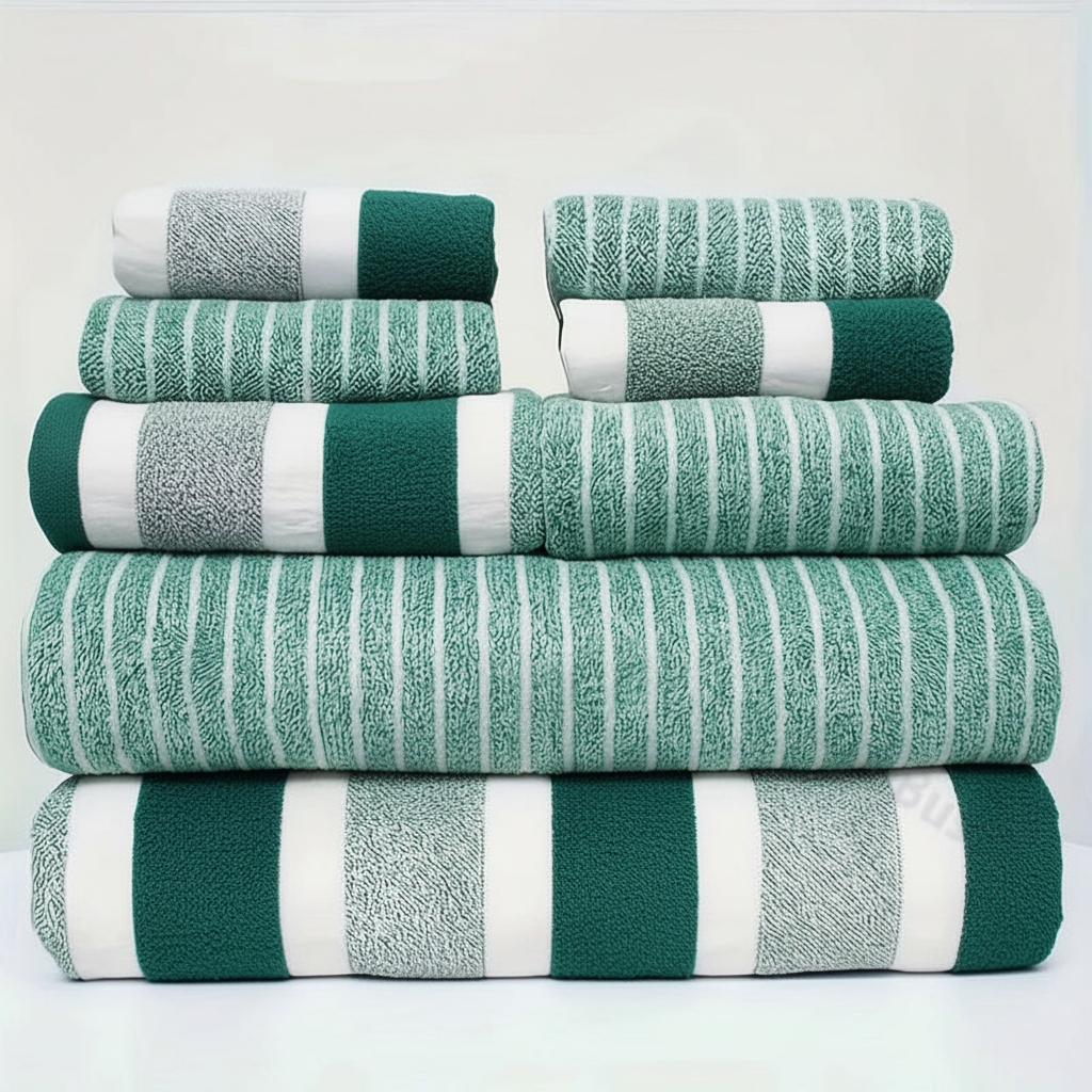 AquaPlush | Set di Asciugamani da Bagno in Pile Corallo 8 Pezzi