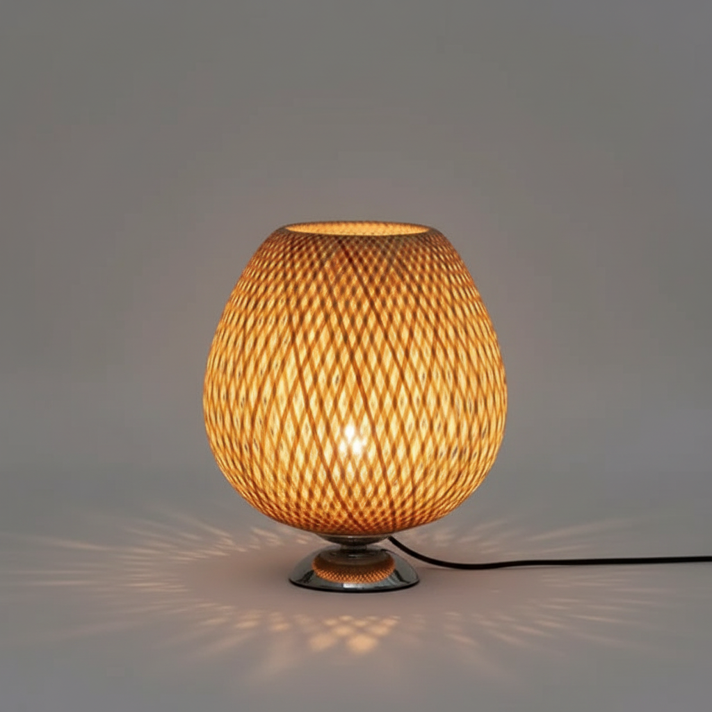 Lampada da Tavolo Vintage BambooLight | Illuminazione in Bambù