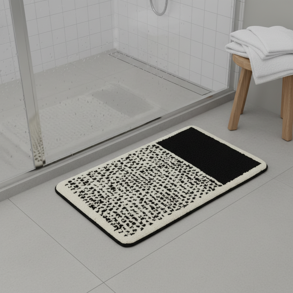 Tappetino da Bagno Astratto | Tappeto Antiscivolo Moderno